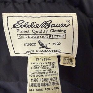 Eddie Bauer Goose Down Women's Black Puffer Jacket